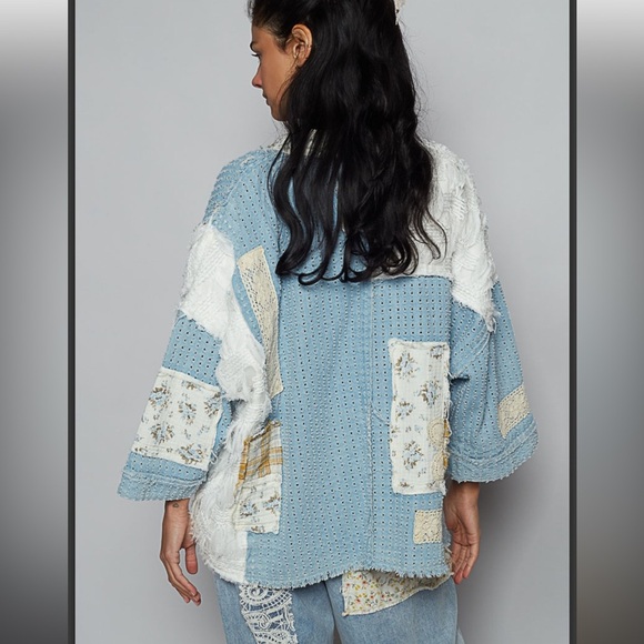 # 274 POL. 🩵 Patchwork Kimono Cardigan - Picture 4 of 5